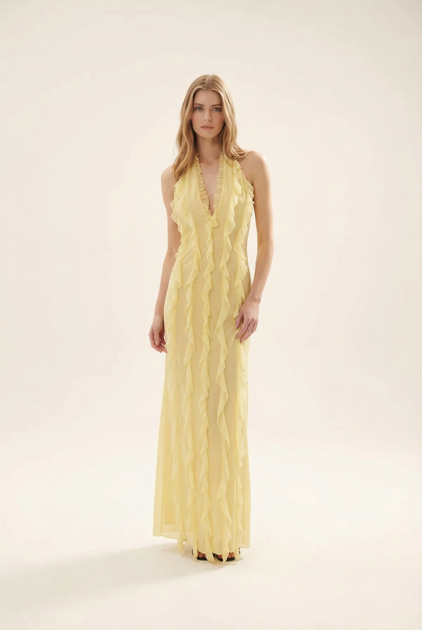 ESMEE | Vestido largo y fluido con volantes
