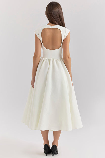 FARAH | Vestido midi con mangas casquillo