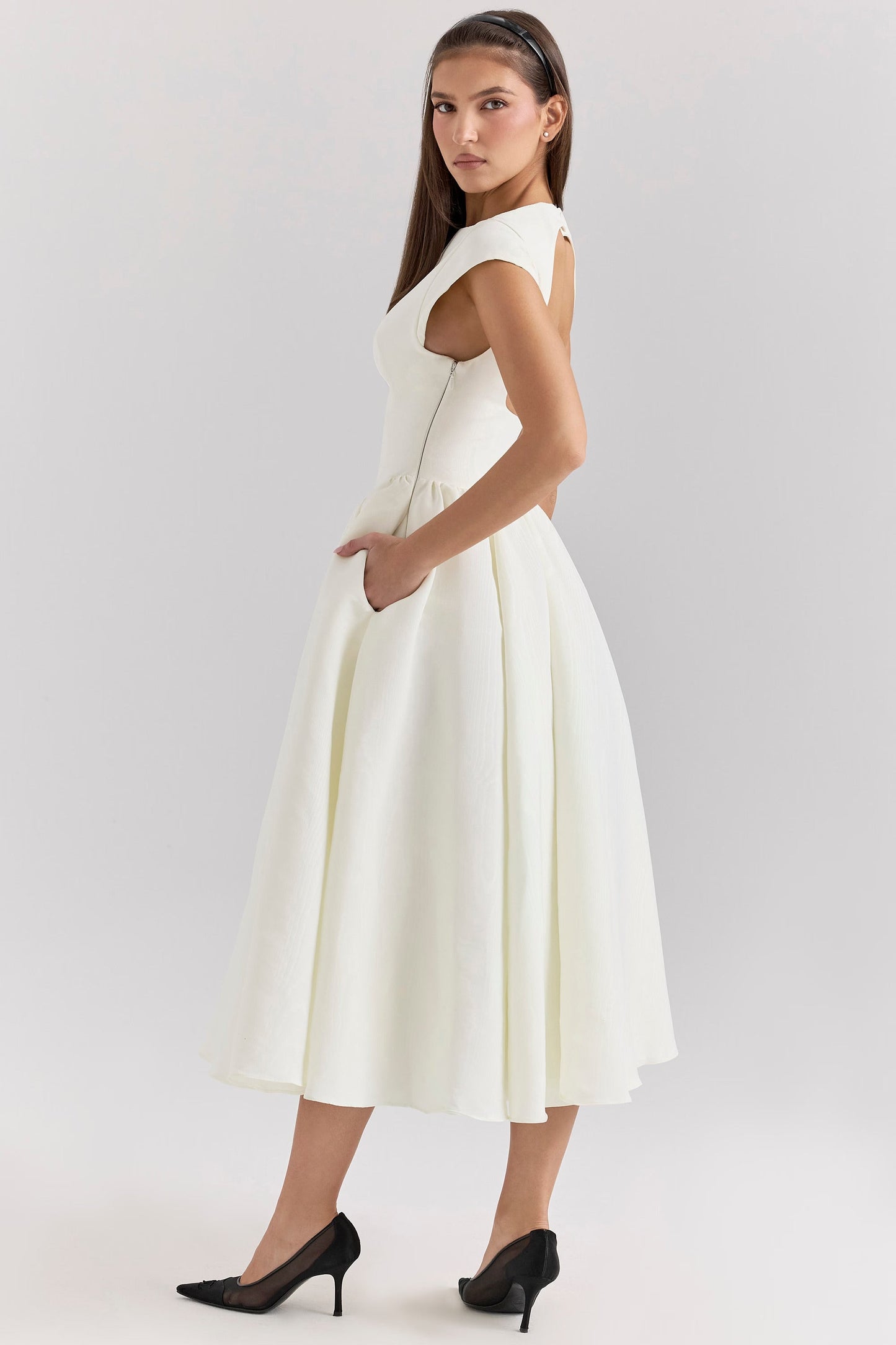 FARAH | Midikleid mit Kappenärmeln