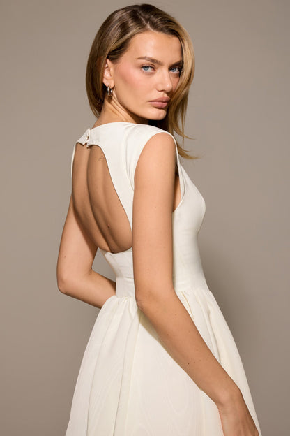FARAH | Vestido midi con mangas casquillo