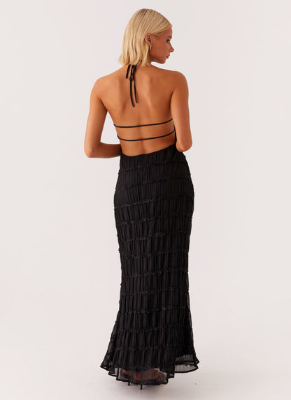 SANDRA | Elegante vestido largo con cuello halter