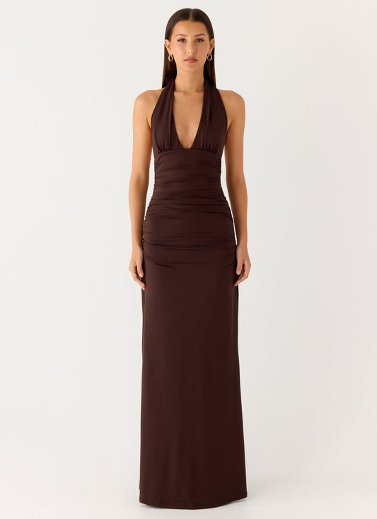 CARMEN | Vestido largo con cintura fruncida