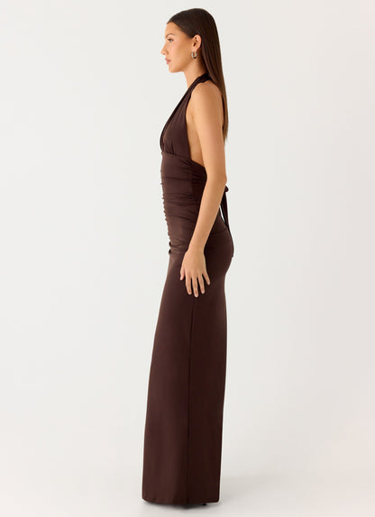 CARMEN | Vestido largo con cintura fruncida