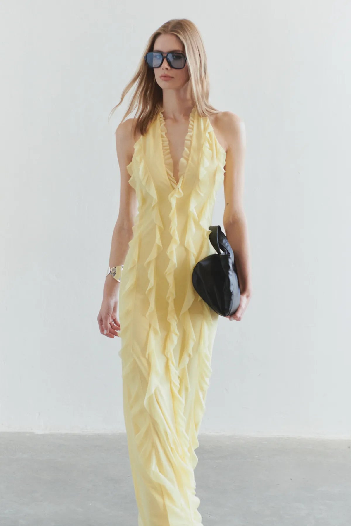 ESMEE | Vestido largo y fluido con volantes