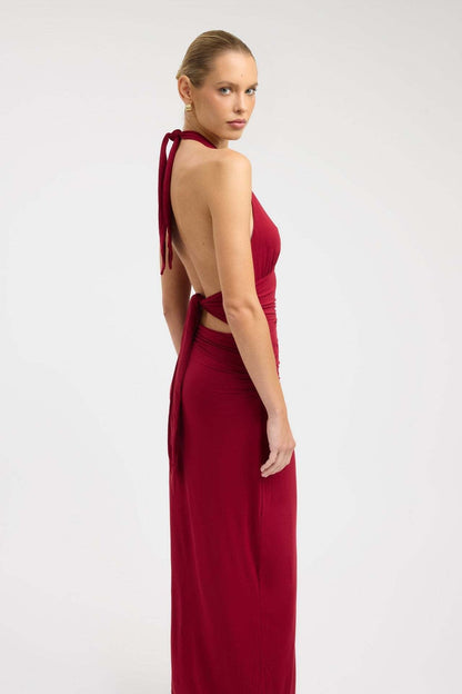 CARMEN | Vestido largo con cintura fruncida