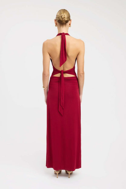 CARMEN | Vestido largo con cintura fruncida